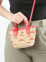 Longchamp Le panier pliage Handbag Red-vue-porte