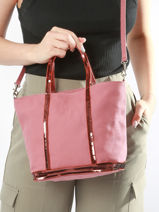 Small Le Cabas Tote Bag Sequins Vanessa bruno Pink cabas 1V40435-vue-porte