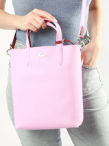 Reversible Anne Tote Bag Lacoste Pink anna NF2991AA-vue-porte
