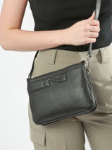 Leather Milano Crossbody Bag Nathan baume Green n city 3-vue-porte