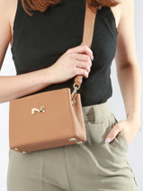 Leather Poppy Crossbody Bag Nathan baume Brown eden 2-vue-porte