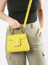 Leather Mini Duras Crossbody Bag Nathan baume Yellow ines 4-vue-porte