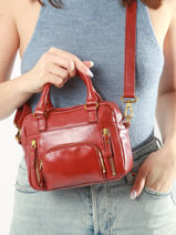 Crossbody Bag Vintage Leather Nat et nin Red vintage MICRMACY-vue-porte