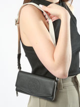 Leather K/circle Crossbody Bag Karl lagerfeld Black k circle 241W3219-vue-porte