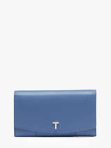 Leather Continental Wallet Romy Le tanneur Blue romy TROM3301