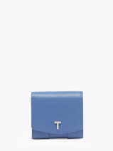 Leather Romy Coin Purse Le tanneur Blue romy TROM3150