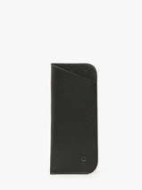 Sunglass Case Leather Etrier Black madras EMAD5001