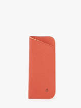 Sunglass Case Leather Leather Leather Etrier Orange madras EMAD5001