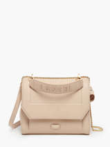 Top Handle M Ninon Leather Lancel Beige ninon A09222