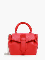 Leather Mini Charlie Crossbody Bag Lancel Red charlie A12586