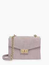 Leather Velvet Crossbody Bag Milano Pink velvet VE21121