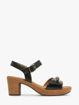 Heeled Sandals In Leather In Leather Gabor Black women 27