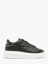 Sneakers Kapri Embossed In Leather Karl lagerfeld Black women KL62523F