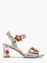 Heeled Sandals In Leather Laura vita Multicolor women LUCIEO13