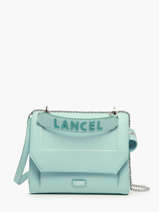 Medium Leather Ninon Shoulder Bag Lancel Blue ninon A11747