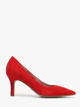 Pumps In Leather Tamaris Red accessoires 40