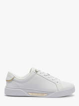 Sneakers In Leather Tommy hilfiger White accessoires 7813YBS