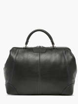 Leather Foulonn� Doctor Bag Etrier Black foulonne EFOU816M