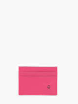 Card Holder Leather Etrier Pink madras EMAD011