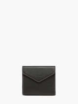 Card Holder Leather Leather Etrier Black paris EPAR113