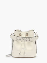 Leather Ninon Mini Bucket Bag Lancel White ninon A11466