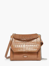 Medium Leather Ninon Croco Handbag Lancel Brown ninon A10930