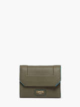 Compact Leather Wallet Ninon Lancel Green ninon A10296
