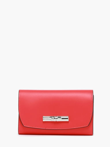 Longchamp Roseau box Wallet Red