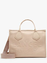 Medium Leather Jour Tote Bag Lancel Beige jour A12996