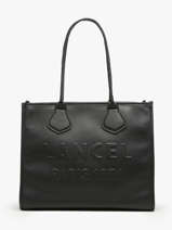 Large Leather Jour Tote Bag Lancel Black jour A12997