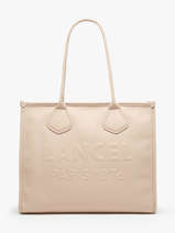 Cabas Zipp� L Jour Cuir Lancel Beige jour A12997