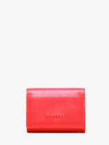 Compact Leather Billie Wallet Lancel Red billie A12804