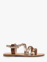 Sandals Hapaxgum In Leather Les tropeziennes Brown accessoires HAPAXGUM