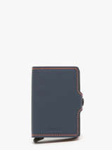 Card Holder Leather Secrid Blue matte TM