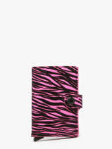 Leather Zebra Mini Wallet Secrid Pink zebra MZE