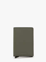 Card Holder Leather Secrid Green matte SM