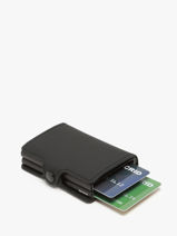 Card Holder Matte Leather Secrid Black matte TM-vue-porte