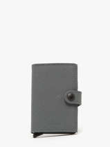 Card Holder Leather Secrid Gray carbon MCA