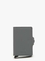 Card Holder Leather Secrid Gray carbon TCA