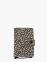 Leather Mini Hexagon Card Holder Secrid Gray hexagon MHE
