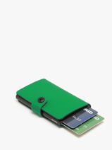 Porte-cartes Matte Cuir Secrid Vert matte MM-vue-porte