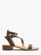 Sandals In Leather Les tropeziennes Brown women HOCNEY