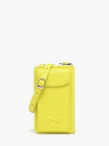 Leather Pocket Phone Pouch Nathan baume Yellow egee 3