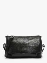 Small Leather Diane clipse Crossbody Bag Paul marius Black eclipse DIANSECL