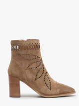 Heeled Boots In Leather Alpe Brown women 50311101