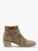 Heeled Boots In Leather Alpe Brown women 50541113