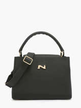 Sac � Main Magnolia Cuir Nathan baume Noir eden 3