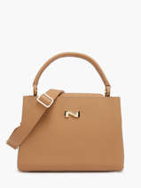 Sac � Main Magnolia Cuir Nathan baume Marron eden 3