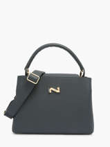 Leather Magnolia Top-handle Bag Nathan baume Blue eden 3