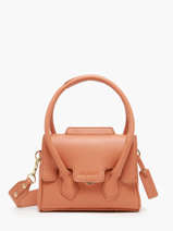 Sac Port� Main Colette Xs Art D�co Cuir Paul marius Marron la suite art deco COLEXART